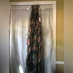 Large floral floor length dress